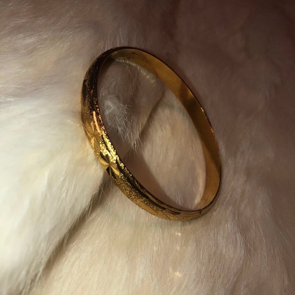 24kt Italian Cut Bracelet 7" - Picture 1 of 4